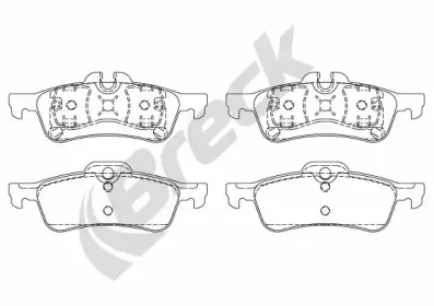 Комплект тормозных колодок, дисковый тормоз BRECK купить